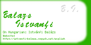 balazs istvanfi business card